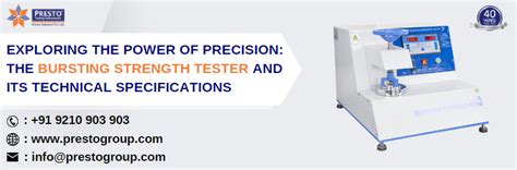 bursting strength tester specifications|bursting strength chart.